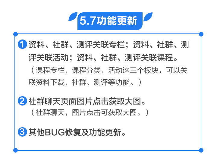 功能更新丨資料、社群、測(cè)評(píng)關(guān)聯(lián)專欄、社群聊天頁(yè)面圖片獲取大圖等